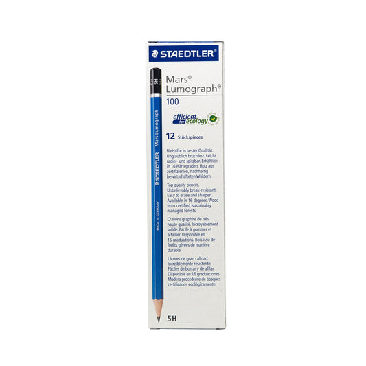 Staedtler Mars Lumograph Writing, Drawing, Sketching Pencil (Box of 12) (5H)
