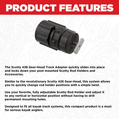 Scotty 438 Gear-Head Track Adapter
