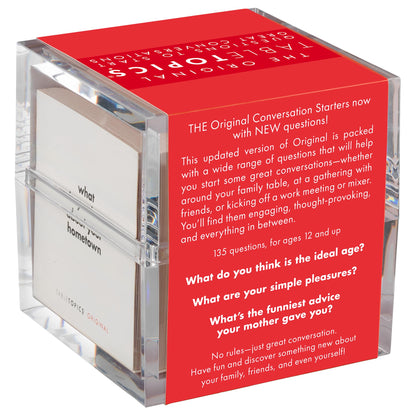 TableTopics - The Original Conversation Starter Cards - 135 Questions to Break The Ice & Build Connection with Friends, Family, & Coworkers - at Home, Parties, & Meetings