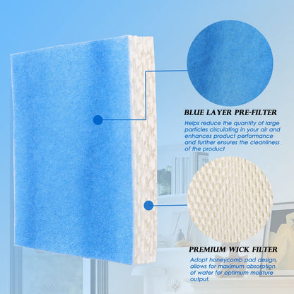 Upgraded HFT600 Filter T Humidifier Wick Filter Compatible with Honeywell HEV615, HEV620, Compatible with Honeywell Humidifier Filter T, Replace Part HFT600T, HFT600PDQ Super Thick 1.5inch, 4 Pack