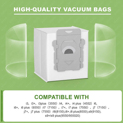 16 Pack Replacement Vacuum Bags for iRobot Roomba Clean Base, Compatible with i7, i7+, i8, i8+, i3, i3+, i4, i4+, i6, i6+, j7, j7+, s9, s9+