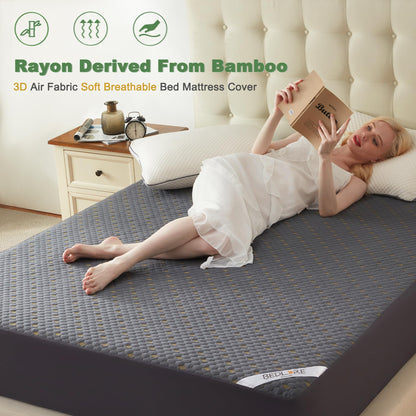 BEDLORE Queen Mattress Protector, Waterproof Mattress Cover Fitted 6-18 Inch Deep Pocket, Breathable and Noiseless Mattress Pad Machine Washable for Home, Bedroom, Hotel