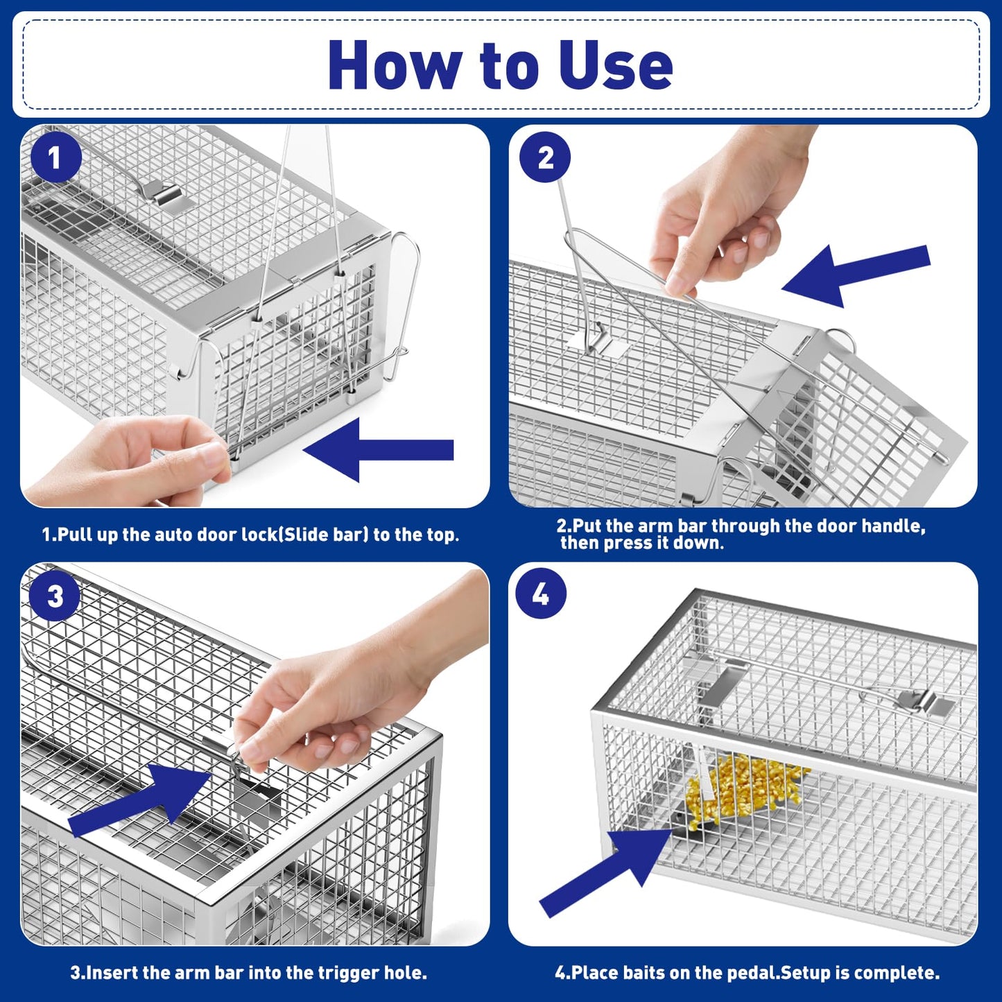 WEIANG Mouse Trap Humane Chipmunk Cage Trap for Indoors and Outdoors, Rat Trap No Kill Live Catch and Release 1pc - Reusable,Mouse,Mice,Chipmunks,Voles,Hamsters,Weasel and More Rodents