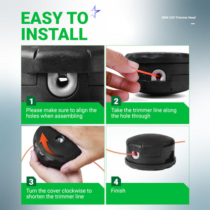 BlueStars 2 Packs SRM-225 String Trimmer Head - Compatible with Speed Feed 400 for Echo Weed Eater SRM 225 SRM210 SRM2100 SRM225 SRM200 SRM230 SRM250 SRM265 SRM266 Shiandaiwa T195S T220 T222 Trimmer