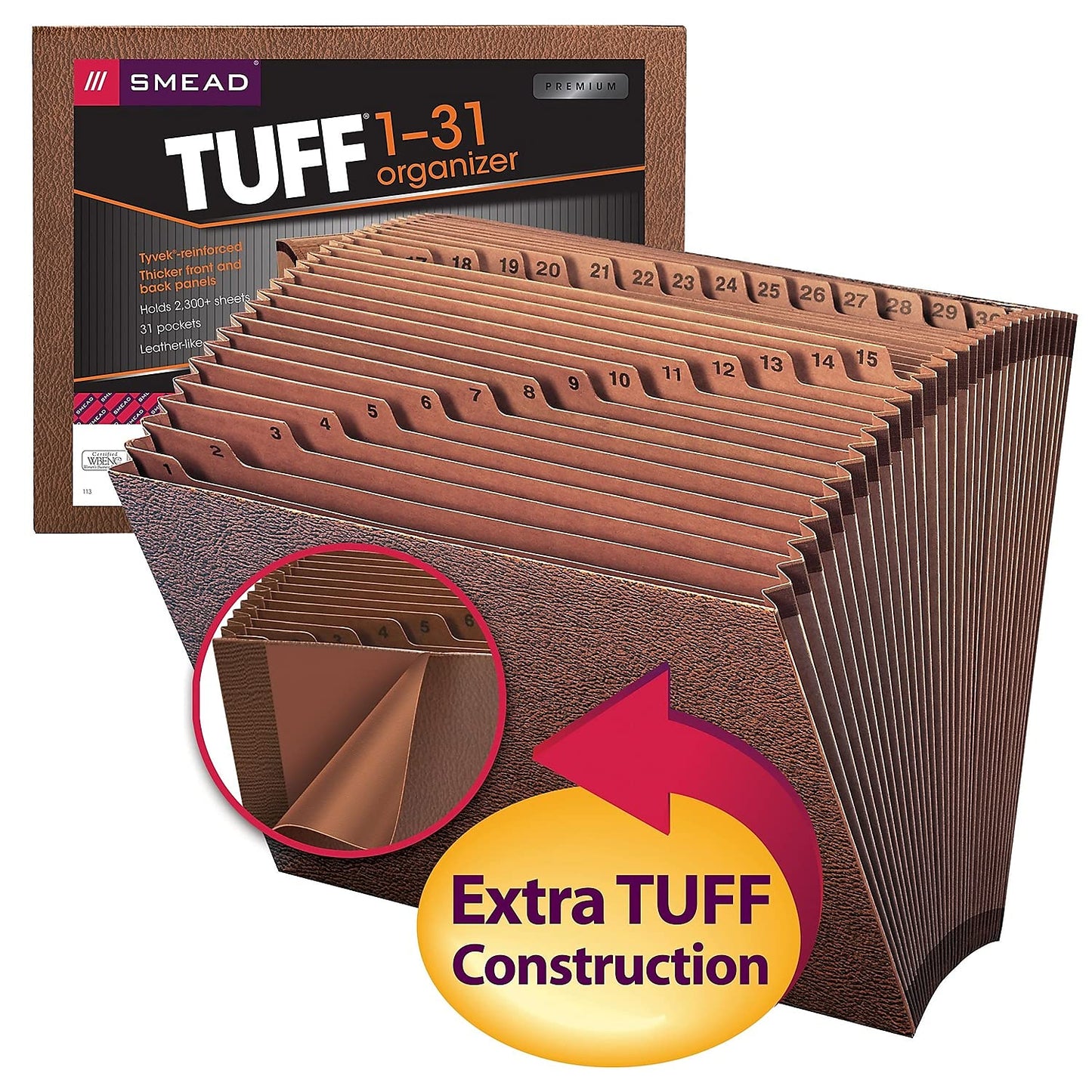 Smead Open Top Expanding File, 1-31 Index, 12 x 10-Inch, Stock (70467)
