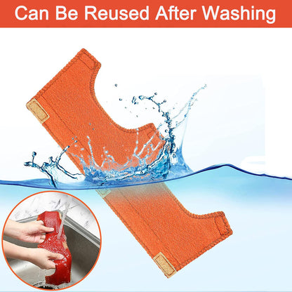 Awaiymi 10Pcs Hard Hat Sweatband Washable, Cotton Hard Hat Liner,Reusable Hard Hat Accessories, Antiperspirant Belt Air Cushion Sweatband Helmet Comforter Pad, Orange