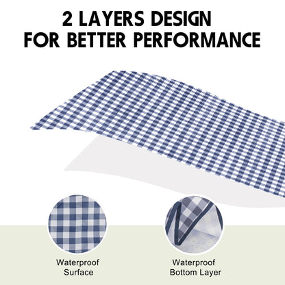 SAMSIER Large Outdoor Picnic Blankets Waterproof Foldable, Beach Blanket Sandproof Portable, Cute Picnic Mat Washable (Navy Blue, 60"×80")