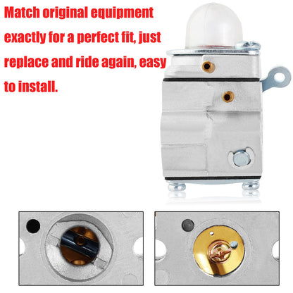 SOAJEE Y2560 YM21CS Carburetor for Yard Man Machines Y25 Y25B Y25BT Y25PB Y60 Y125 Y128 Y2500 Y2530 Y2550EC Y2580 Y2700EC Y2900EC YM71SS String Trimmer Tiller Cultivator Blower H142A-25A-04 753-06190
