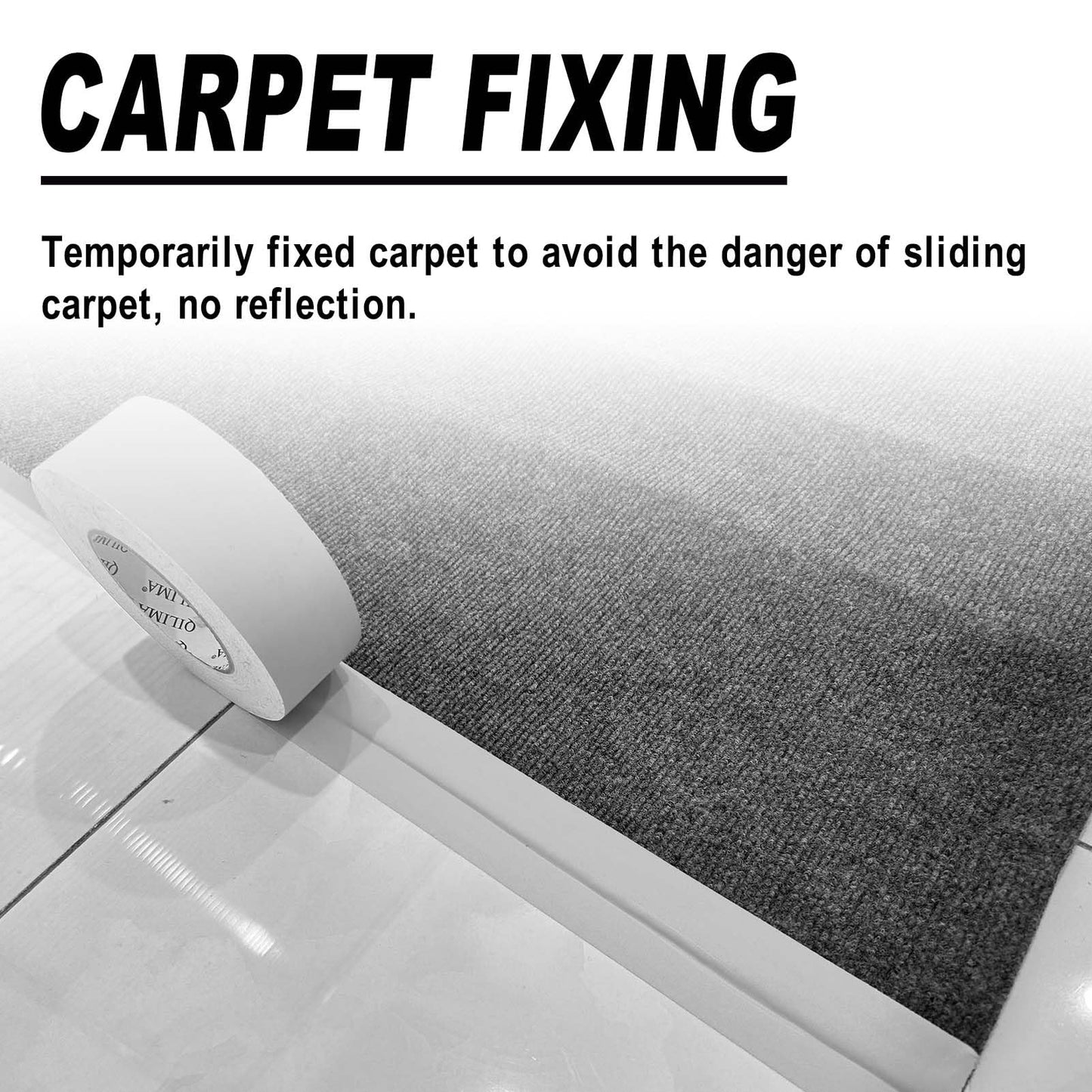 QILIMA Grey Gaffers Tape 2 Inch x 60 Yards - Professional Grade Floor Tape- Non Reflective Matte Finish Gaff Tape