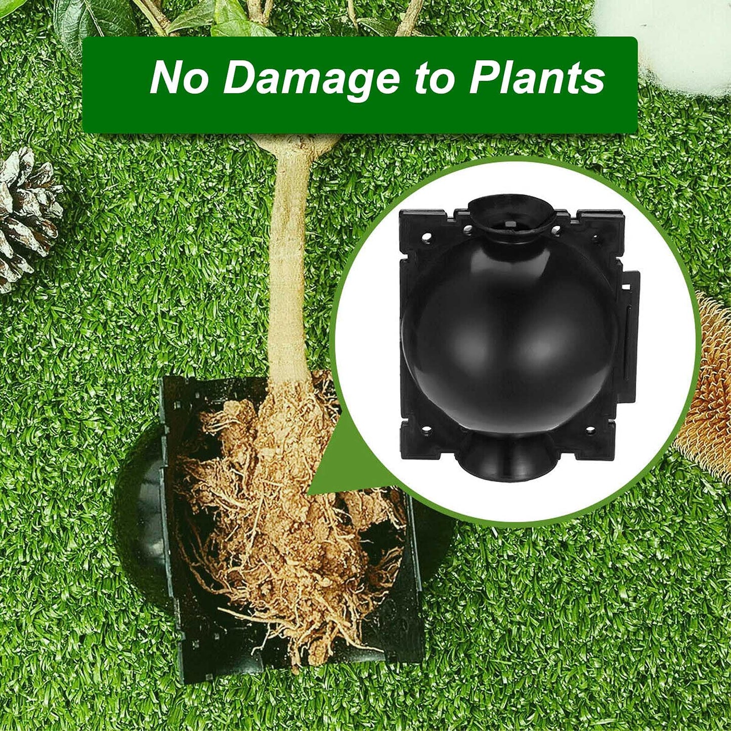 30 Pcs Air Layering Pods - Reusable Plant Root Growing Box - High Pressure Propagation Ball Grafting Device - Botany Root Controller for Various Plants Asexual Reproduction, Black
