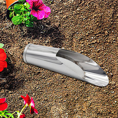 Saihisday 3Pcs Bonsai Soil Scoops Garden Shovels Garden Tool Bucket Shovel 3 Sizes Soil Scoops Soil Metal Spade Shovel Succulent Planting Potting Cup for Home Gardening Silver