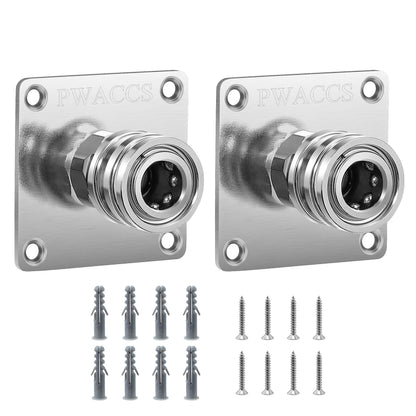 PWACCS Pressure Washer Foam Cannon Holder, 1/4" Quick Connect Automatic Foam Cannon Mount, Stainless Steel Pressure Washer Nozzle Tip Holder, Pressure Washer Accessories Storage Rack 2 Pack