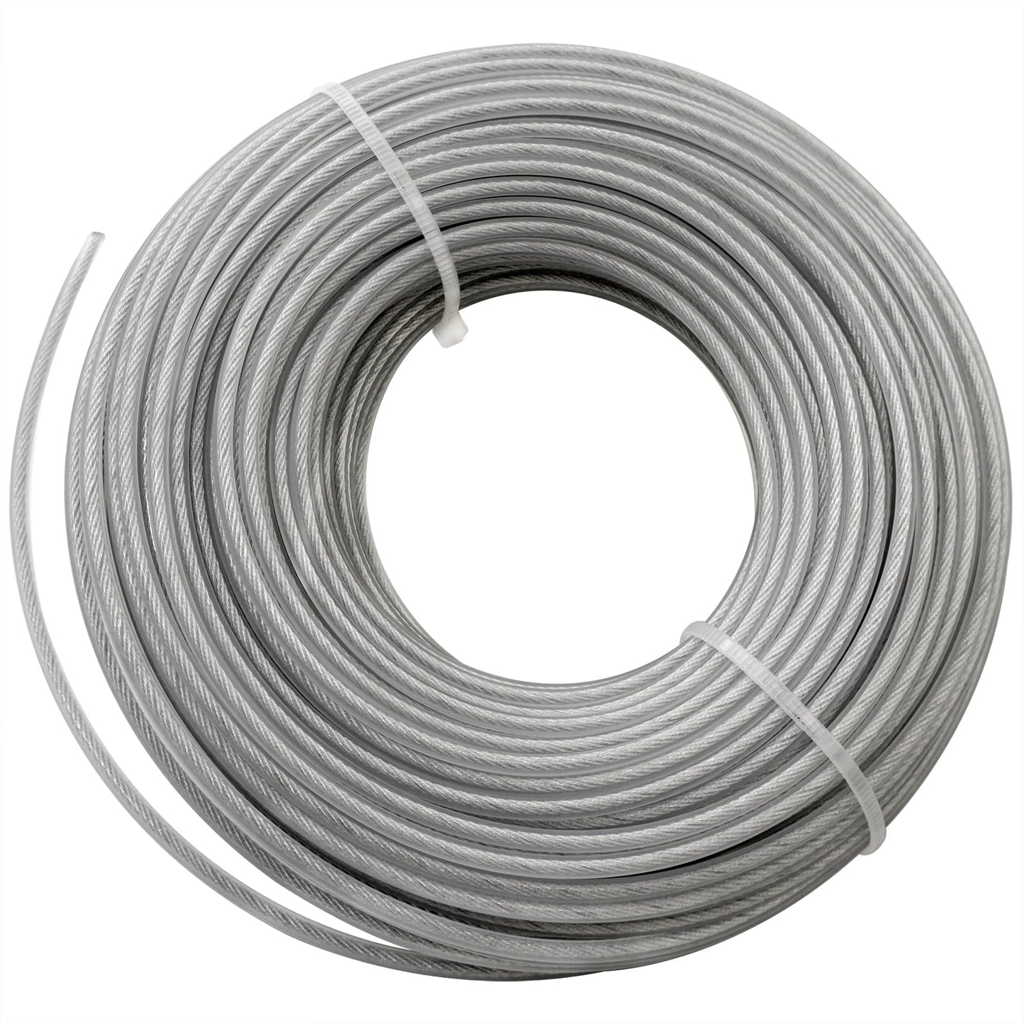 Akuoly Grass Strimmer Line Nylon Steel String Trimmer Spool 3.0mm 40m Round String Trimmer Spool Replacement fil de Coupe Bordure Acier for Gardens and Lawns