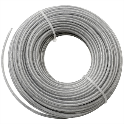Akuoly Grass Strimmer Line Nylon Steel String Trimmer Spool 3.0mm 40m Round String Trimmer Spool Replacement fil de Coupe Bordure Acier for Gardens and Lawns