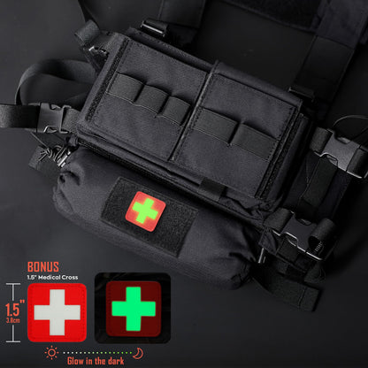 WYNEX Tactical First Aid Drop Dump Pouch, EMT Trauma Roll Up Drop Pouch EMT IFAK Sub Abdominal Carrying Bag with Hook-N-Loop