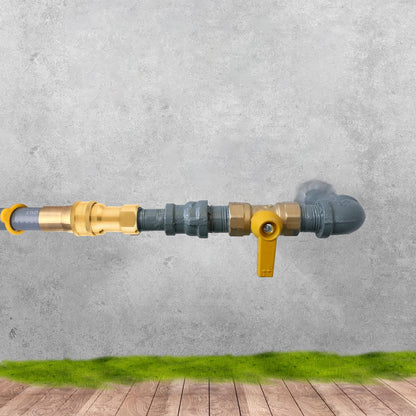 WADEO 1/2 Inch QDD LP Gas Quick Connect Fittings with Male Insert Plug, 1/2 Inch Natural Gas Propane Quick Disconnect Kit, NOT 3/8" Quick Connect Adapter