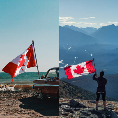 Yeesun Flag Pole,6FT Canada Flagpole with Mounting Bracket for 3’ x 5’ Canada Flag for House Porch & Outdoor Use,360° Tangle Resistant Technology and Wall Mount Flag Pole Kit (Without Flag,Black)