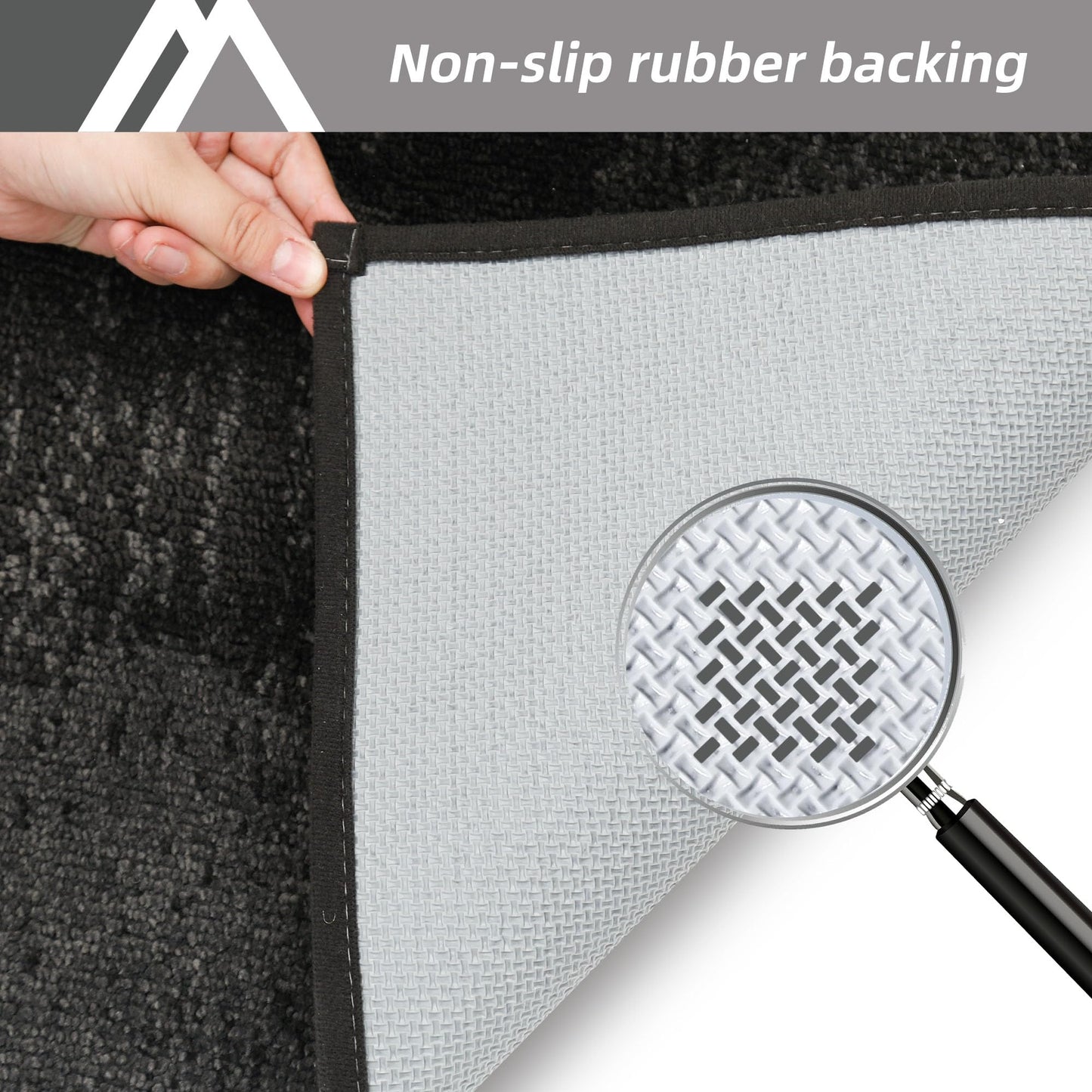 COSY HOMEER Door Mat Entrance, 20"x32" Non-Slip Absorbent Doormat for Front Door, Low Profile Dirt Trapper Entryway Mat, Washable Rugs for Paws & High Traffic Areas, Dark Gray
