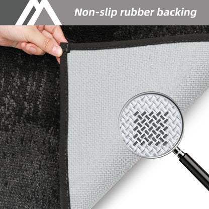 COSY HOMEER Door Mat Entrance, 20"x32" Non-Slip Absorbent Doormat for Front Door, Low Profile Dirt Trapper Entryway Mat, Washable Rugs for Paws & High Traffic Areas, Dark Gray