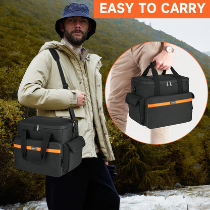 Carrying Case Compatible with Jackery Explorer 500/1000 v2/ECOFLOW River Pro/River 2 Pro/River 2 Max 500 Portable Power Station,Travel Storage Bag Fits for BLUETTI EB3A,Charging Cable and Accessories