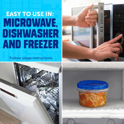 Ziploc Twist N Loc Reusable Containers, Leak-Proof Lid, Keeps Food Fresh, BPA Free, Microwave, Freezer and Dishwasher Safe Food Storage for Lunch and Leftovers, 9 Containers, 2 Cup Capacity