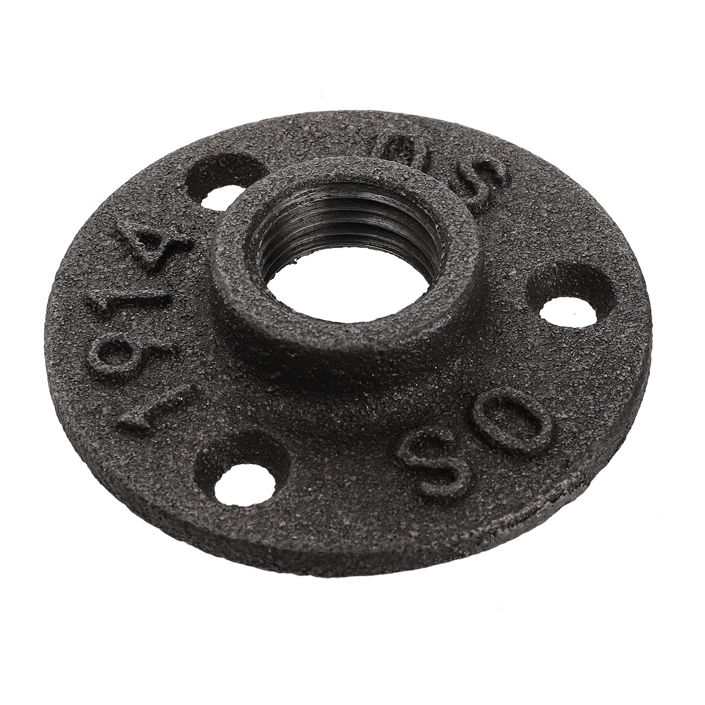 Lawei 20 Pack 1/2 Inch Floor Flange, Malleable Cast Iron Pipe Flange Industrial Pipe Flanges for DIY Project, Furniture, Shelving Decoration