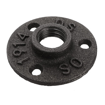 Lawei 20 Pack 1/2 Inch Floor Flange, Malleable Cast Iron Pipe Flange Industrial Pipe Flanges for DIY Project, Furniture, Shelving Decoration