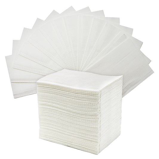 Disposable Dental Bibs 13"x18"（125Pack） - 3 Ply Waterproof Tattoo Bib Sheet for Patients - Dentist or Medical Tray Cover and Nail Table Cover Supplies (White)