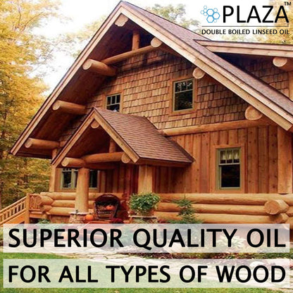 PLAZA - Double Boiled Linseed Oil - 100 ml Pack used for Wood Finishing, On Walls before applying paint, mixing in putty, bare wooden furniture, outside wooden furniture, Cricket bats, hockey, guitar,