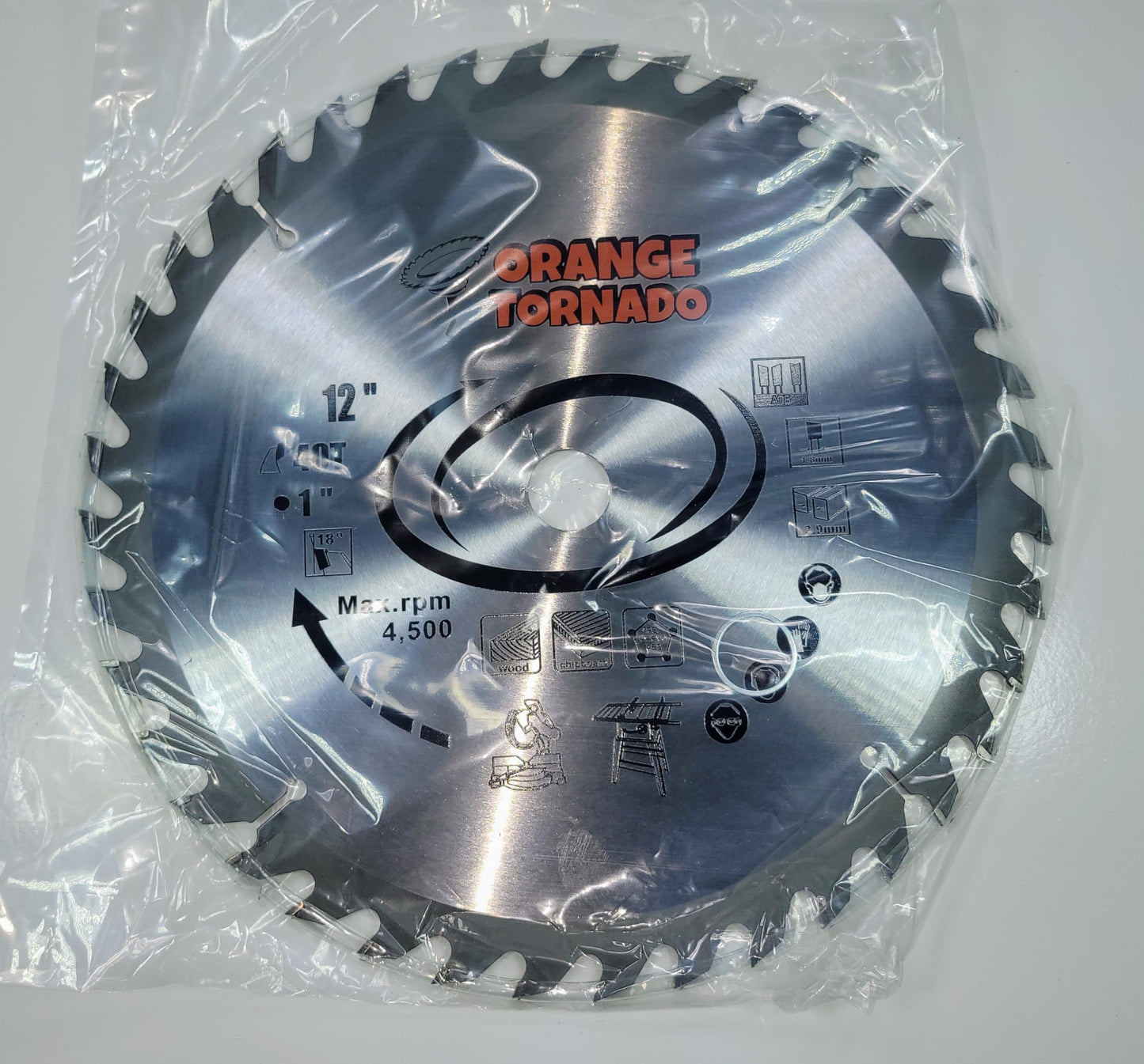 ORANGE TORNADO 12" 40 ATB Tooth Saw Blade…