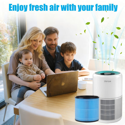 2 Pack AP0601 Replacement Filters Compatible with AIRTOK AP0601 Air Purifier,4-in-1 H13 True HEPA Filters, High-Efficiency Activated Carbon Filter, Part # AP0601-RF.
