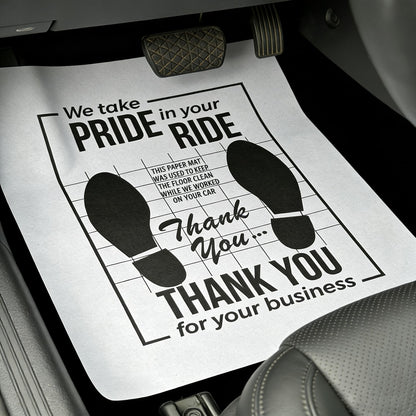 White Car Paper Floor Mats : 50 Pcs Disposable Floor Cars Auto Vehicles Automotive Mat Covers Protector Detailing Detail Wash 16x20inch
