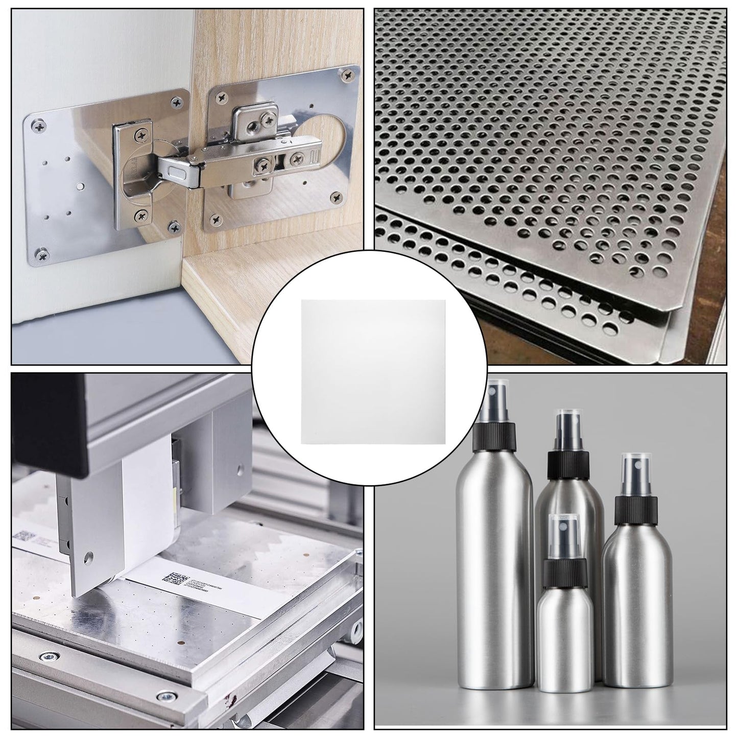 YOUNTHYE 10PCS Aluminum Sheet 1/32(0.8 mm) Thin Metal Sheet 6061 T651 Aluminum Sheet Metal 8x8 inch Aluminum Plate Covered with Protective Film Rectangle Aluminum Metal Plate for Crafting Welding