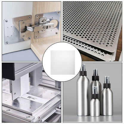 YOUNTHYE 10PCS Aluminum Sheet 1/32(0.8 mm) Thin Metal Sheet 6061 T651 Aluminum Sheet Metal 8x8 inch Aluminum Plate Covered with Protective Film Rectangle Aluminum Metal Plate for Crafting Welding
