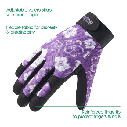 COOLJOB Thorn Proof Gardening Gloves for Women, 2 Pairs Rose Pruning Work Gloves for Ladies, Non-slip for Heavy Duty, Medium Size