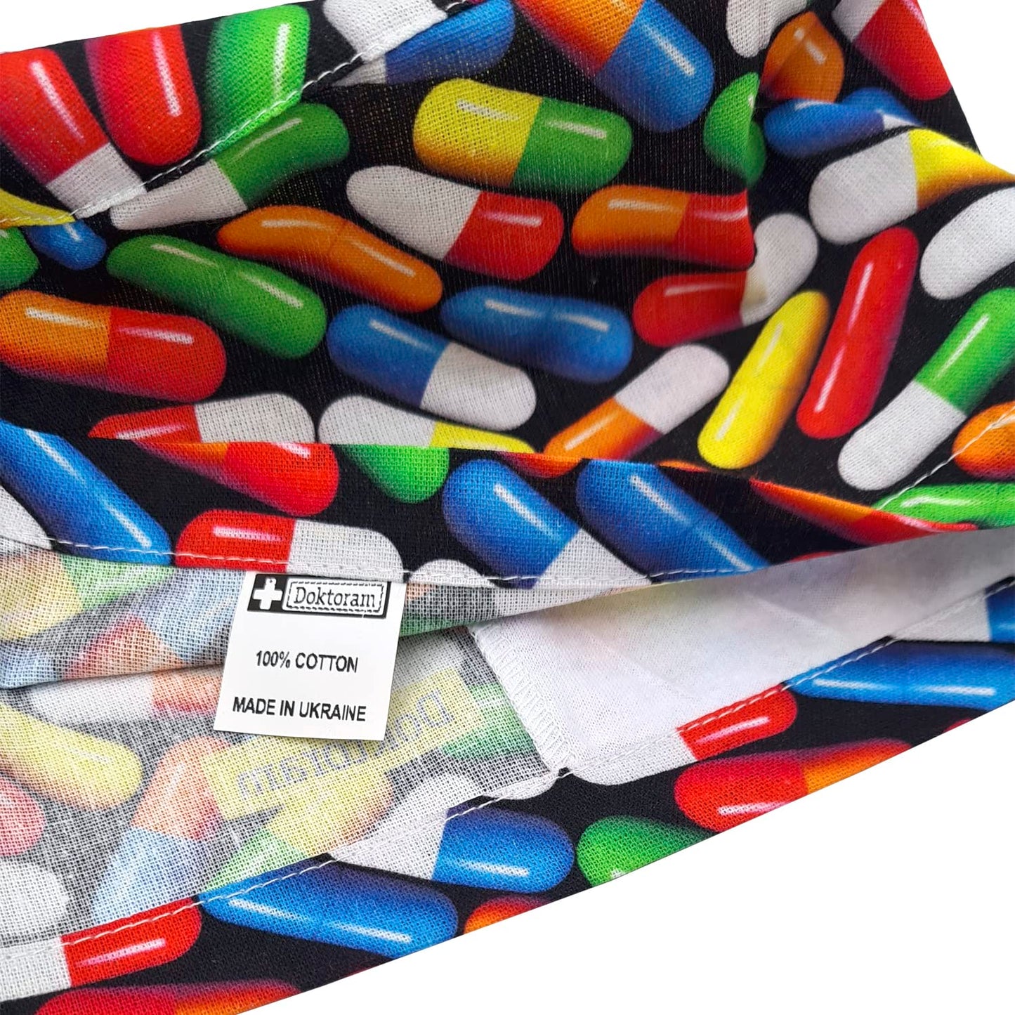 X-Ray Black Working Cap - Comfortable and Breathable for Men and Women Long Aesthetic Head Cover, Pills, One Size