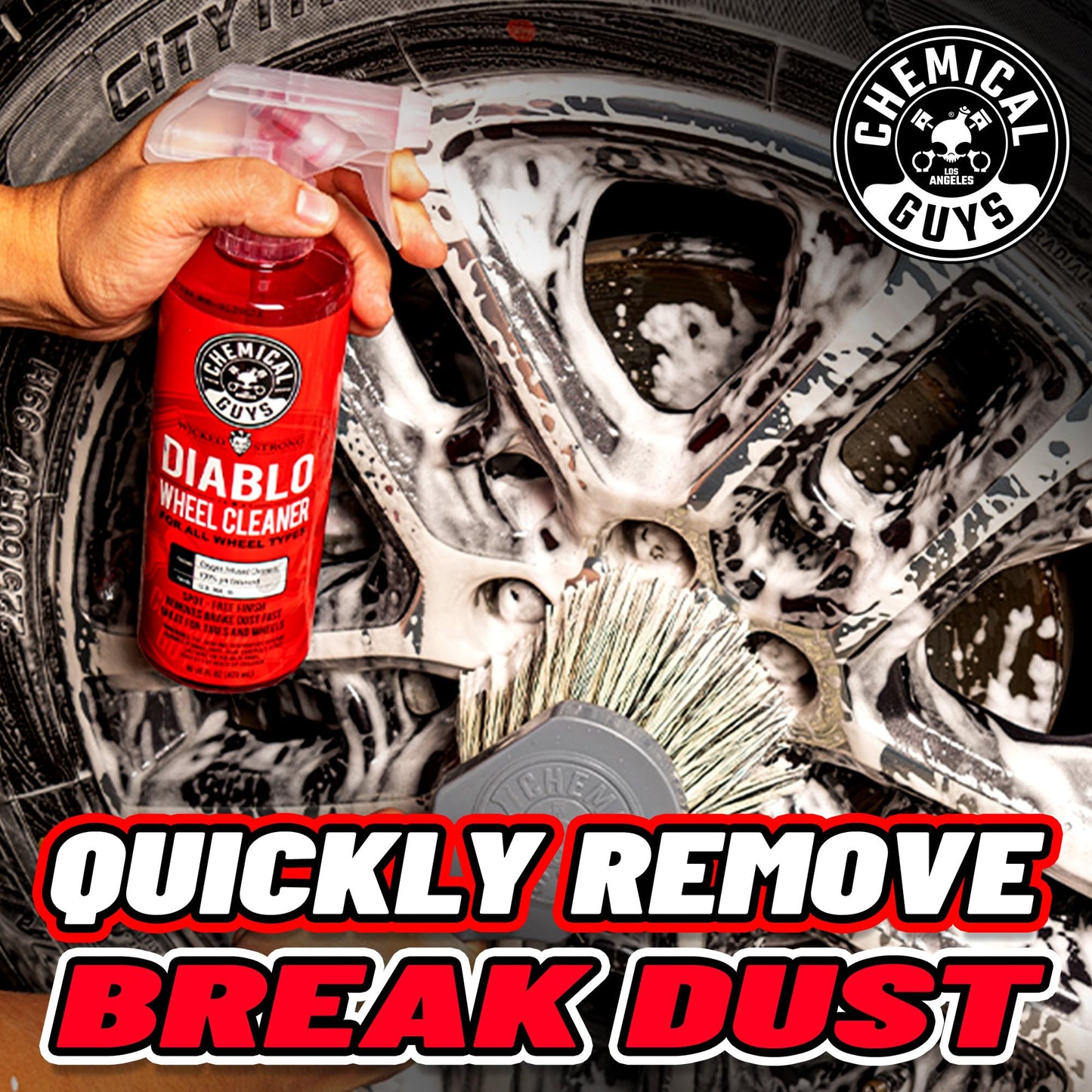 Chemical Guys Sprayable Diablo Wheel Cleaner (Safe on All Wheel & Rim Finishes), Great for Cars, Trucks, SUVs, Motorcycles, RVs & More, 473 ml (2 Pack)