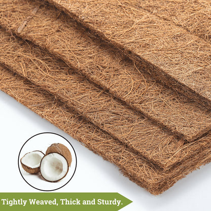 YOUEON 3 Rolls Coconut Coir Liner Sheets 40 x 16 Inch, Coco Liner Roll Reusable Coconut Fiber Mat, Reptile Carpet, Snow Melting Mats Insulation Coconut Mat for Planter, Flowerpot, Garden,Reptile