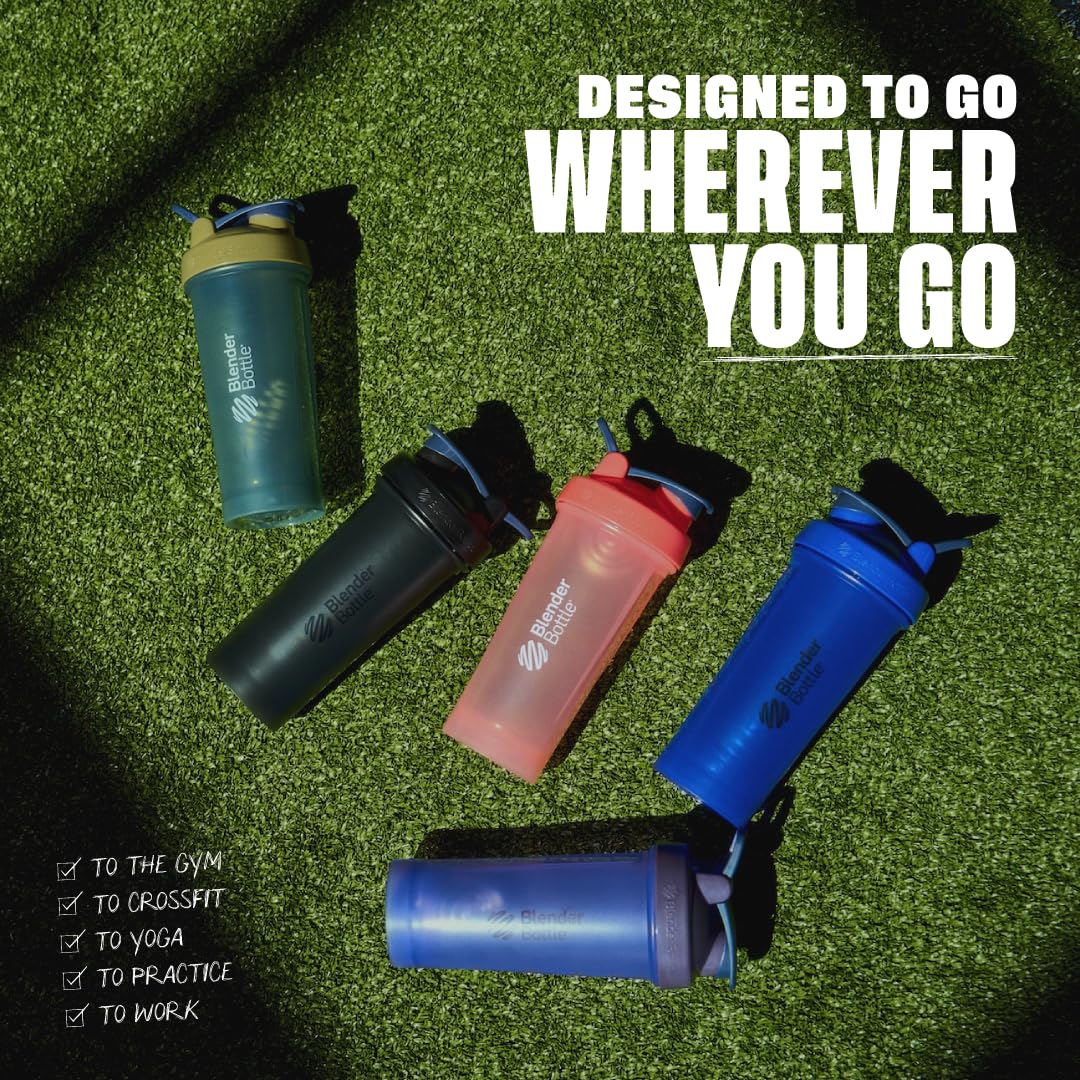 BlenderBottle Classic V2 Shaker Bottle Perfect for Protein Shakes and Pre Workout, 28-Ounce, Pack of 2 (Colors May Vary)