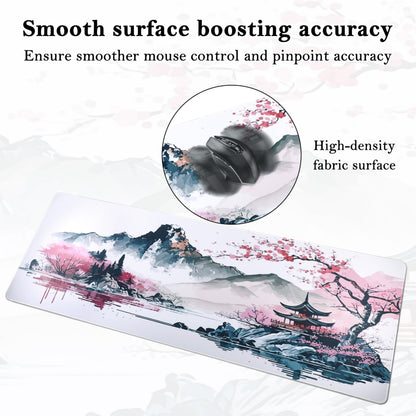 Yimomoyi Non Slip Mouse Pad, 120 x 40cm(47.2"x15.75"x0.12") Mouse Mat Extended, Gaming Mousepad Waterproof, Mouse Mat with Rubber Base, Mouse Pad Laptop for Office and Home (F)