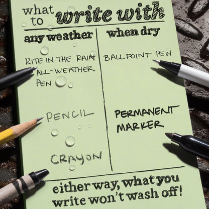 Rite in The Rain Weatherproof Side Spiral Notebook, 8.5" x 11", Green Cover, Universal Page Pattern (No. 973-MX)
