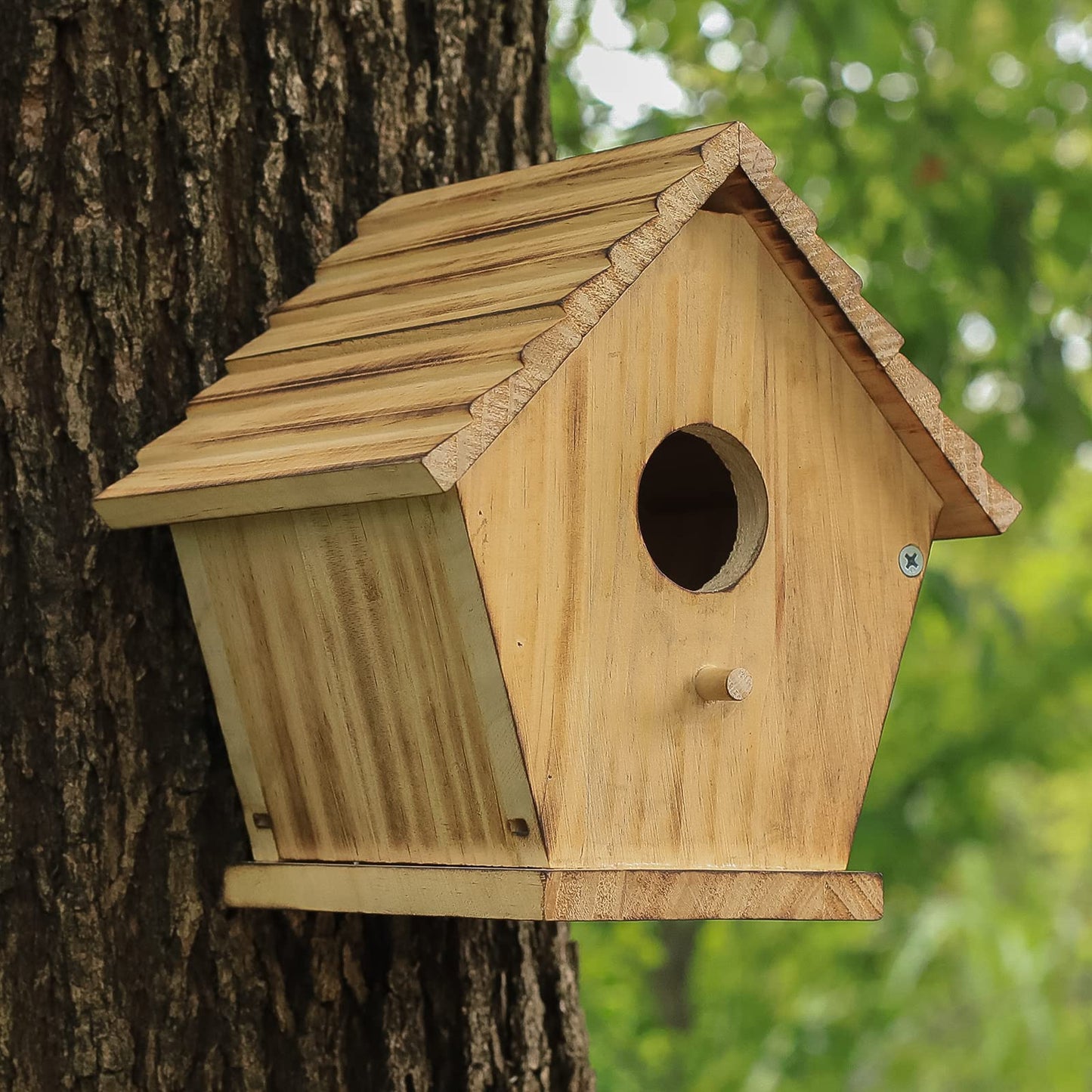 Bird House for Outside,Bird Houses for Outside Clearance,Wooden Bluebird House Finch Cardinals Hanger Birdhouse Outdoor Nesting Box for Wild Bird Viewing