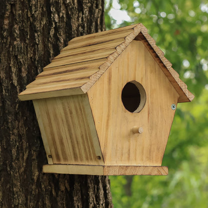 Bird House for Outside,Bird Houses for Outside Clearance,Wooden Bluebird House Finch Cardinals Hanger Birdhouse Outdoor Nesting Box for Wild Bird Viewing