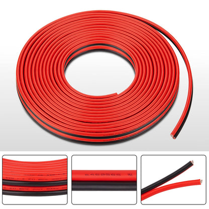 10 Gauge Wire - iGreely 30 FT 10/2 Gauge Tinned Copper Low Voltage Wire Electrical Wire Cable for Solar Panel Car Audio Automotive Trailer Marine Harness Wiring 10AWG 30Ft