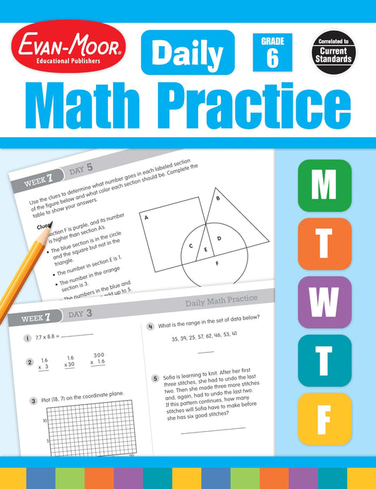 Daily Math Practice, Grade 6 Te-Ls Cpq