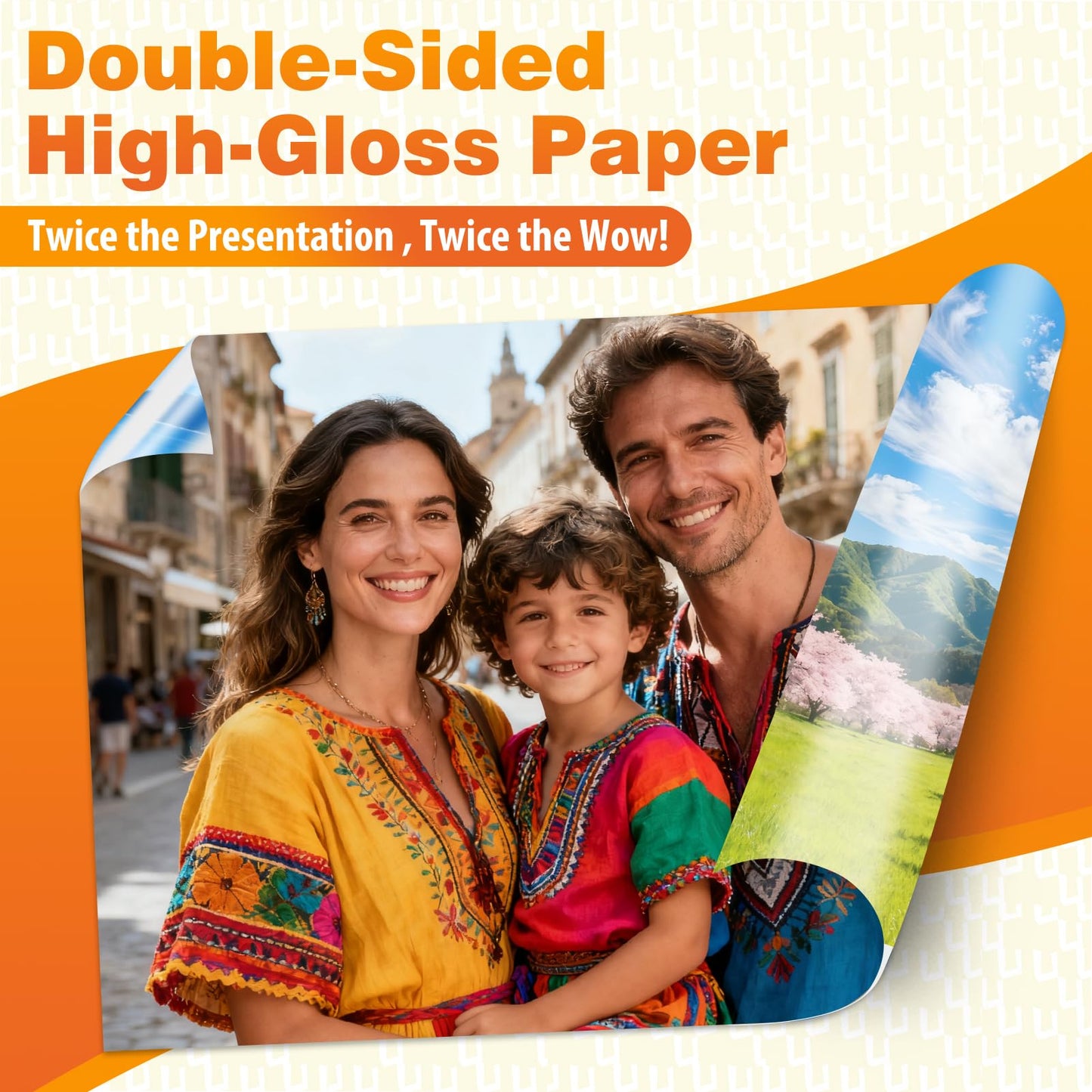 Uinkit 100 Sheets Double Sided Photo Paper Glossy 8.5x11 54lbs Inkjet for Dye Ink 200Gsm Value Bulk Pack Picture 8.5 x 11 9.5Mil for Inkjet Printing Printer (8.5x11inches-100sheets)