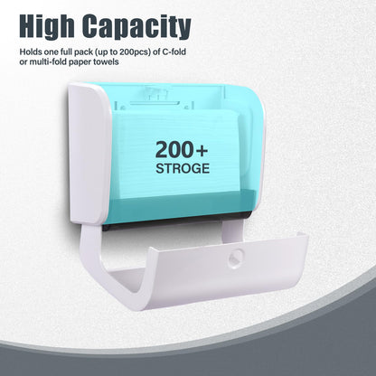 Ailelan Paper Towel Dispenser, Commercial Toilet Tissue Dispensers Wall Mount Paper Towel Holder Multifold/C-Fold Paper Towel Dispenser for Kitchen and Restroom Decor (White)