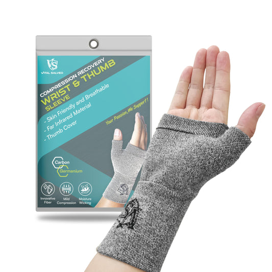 Vital Salveo-Compression Recovery Wrist and Thumb Support For Arthritis Joint Pain Tendonitis Fatigue Carpal Tunnel Sprains Hand and Wrist Pain(1PC)-Small