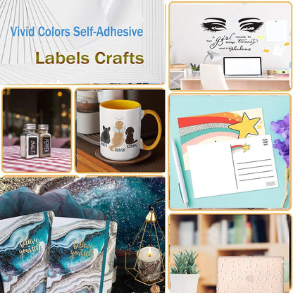 VIKDOOK Printable Vinyl Sticker Paper for Cricut Inkjet Printer Waterproof White Matte Vinyl Decal Paper for Cricut Sheet Size 8.5” X 11”