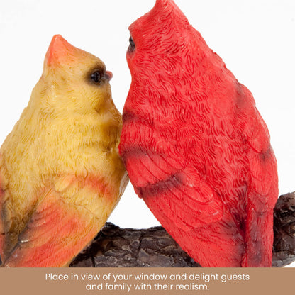 Bits and Pieces - Pair of Cardinals Tree Hugger - Animal and Bird Outdoor Décor Garden Statue